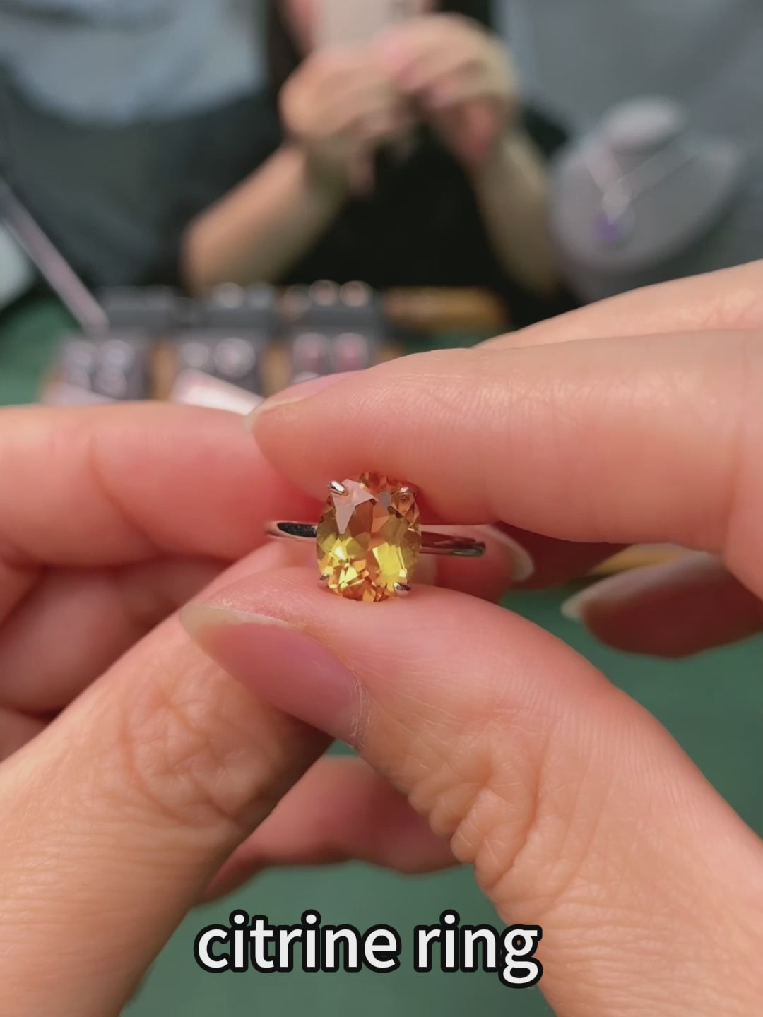 Elegant Natural Citrine Ring in 925 Sterling Silver – Luxury Adjustable Gemstone Ring, Perfect Gift for Valentine’s, Mother’s Day, Thanksgiving & Christmas